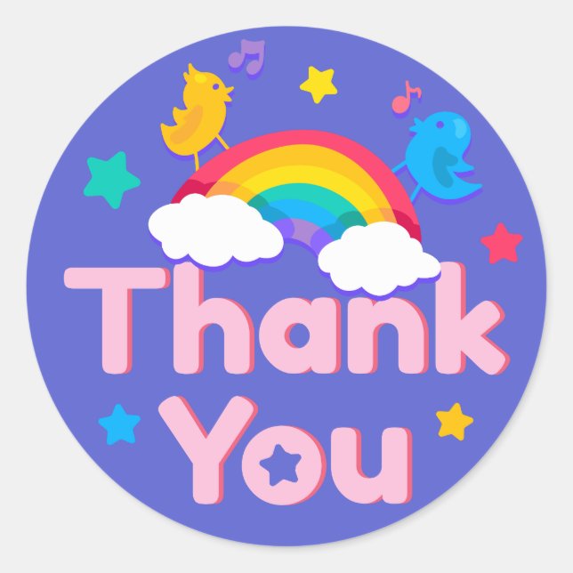 Thank You Classic Round Sticker (Front)