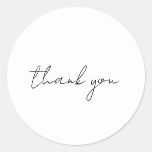 Thank you classic round sticker