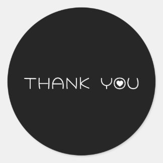 Thank you classic round sticker