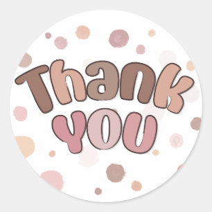Thank you classic round sticker