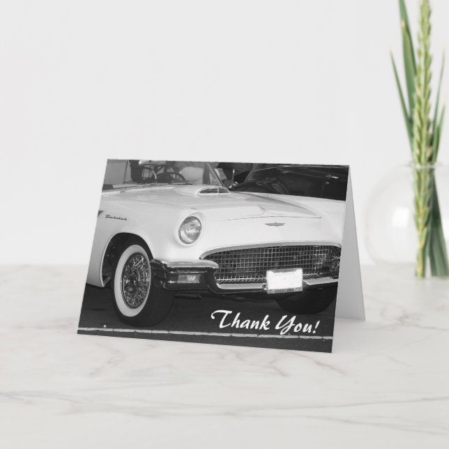 Thank You Classic White T-bird greeting card (Front)