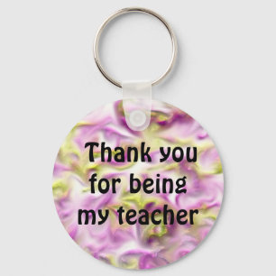 Thank You Classroom Pastel Teacher Appreciation Key Ring