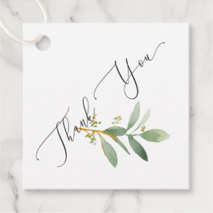 Thank You Classy Wedding Favour Tag