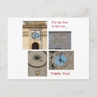 Thank You Clock Towers Postcard