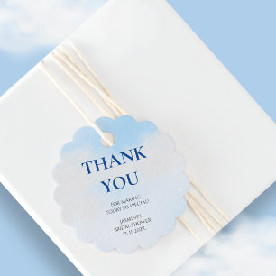 Thank you Cloud 9 Pastel Gradient Bridal Shower Favour Tags