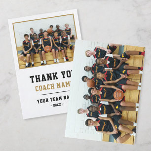 Thank you Coach Card Team Name Photo