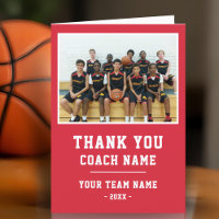 Thank you Coach Card Team Name Photo