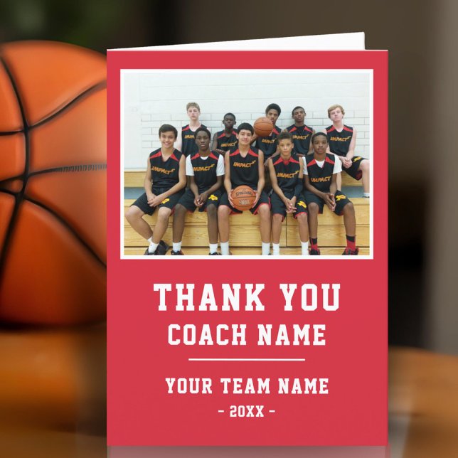 Thank you Coach Card Team Name Photo (Creator Uploaded)