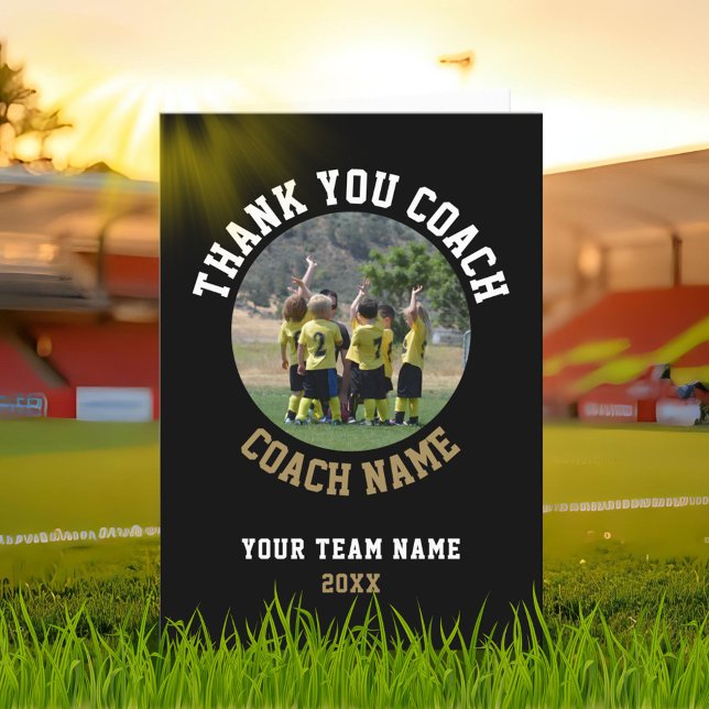 Thank you Coach Card Team Name Photo (Creator Uploaded)