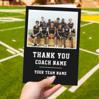 Thank you Coach Card Team Name Photo