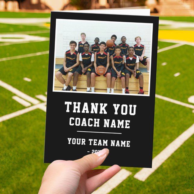 Thank you Coach Card Team Name Photo (Creator Uploaded)