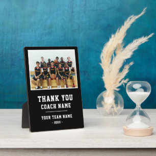Thank you Coach Card Team Name Photo Plaque