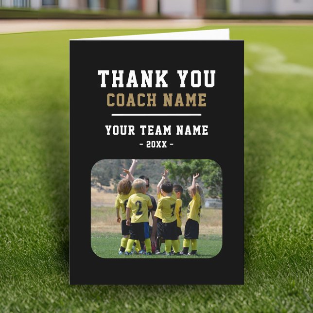 Thank you Coach Card with Team Name Photo (Creator Uploaded)