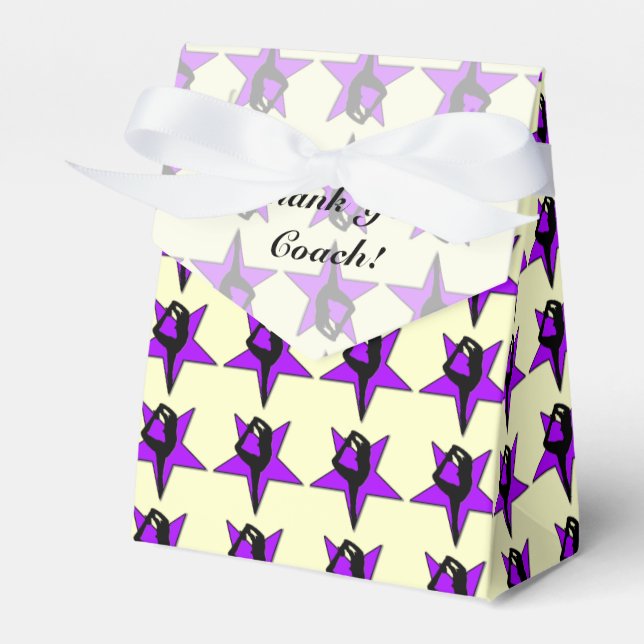Thank You Coach Cheerleader Tumbling favour box (Front Side)