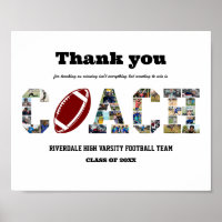 Thank You Coach Football Team Photo Collage