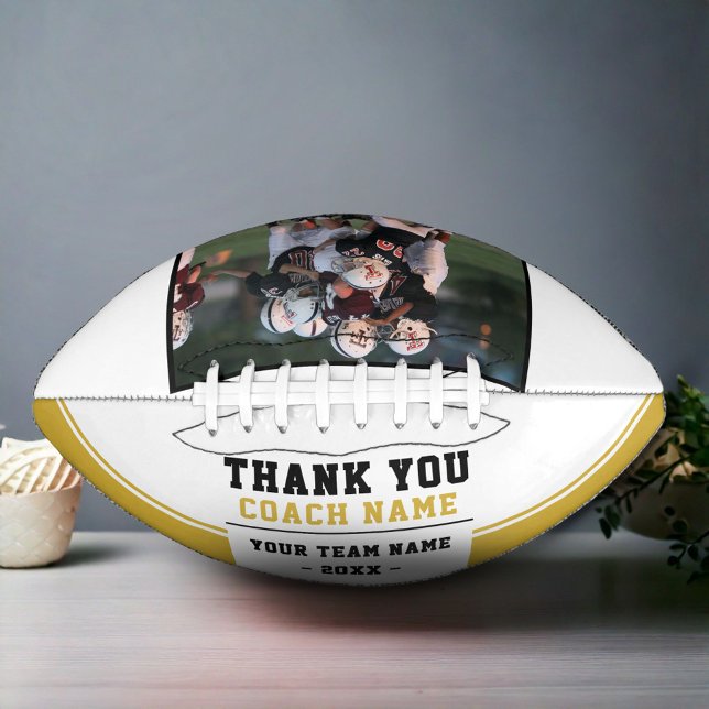 Thank you Coach Gift Team Photo & Name American Football (Creator Uploaded)