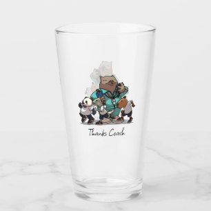 Thank You Coach Gift Wombat Sports Trainer Artwork Glass