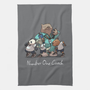 Thank You Coach Gift Wombat Sports Trainer Artwork Tea Towel