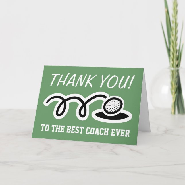 Thank you coach | golf greeting cards (Front)