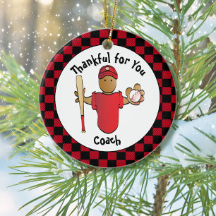 Thank You Coach Holiday Gift - Personalised Ceramic Tree Decoration
