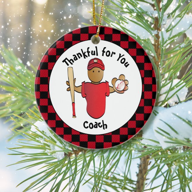 Thank You Coach Holiday Gift - Personalised Ceramic Tree Decoration (Creator Uploaded)