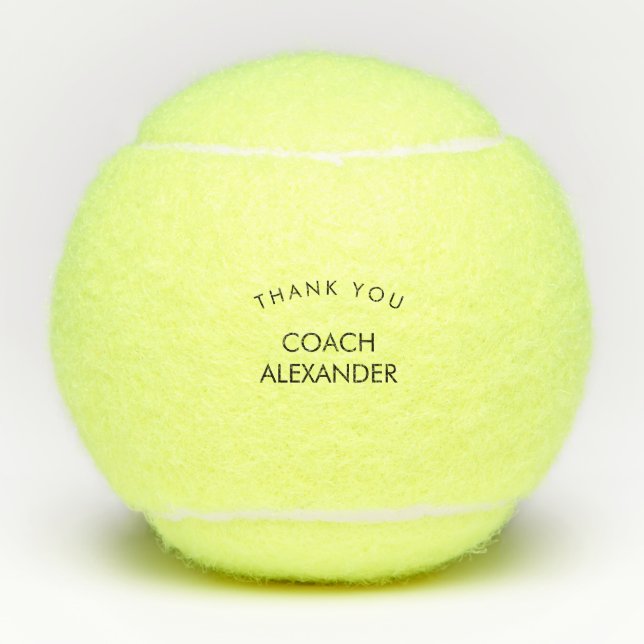 Thank You Coach Name Tennis Balls Gift (Front)