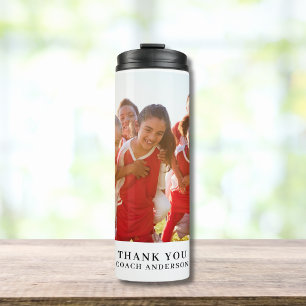 Thank You Coach Photo Name Thermal Tumbler