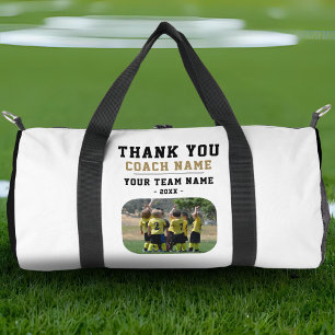 Thank you Coach Team Name Photo Duffle Bag