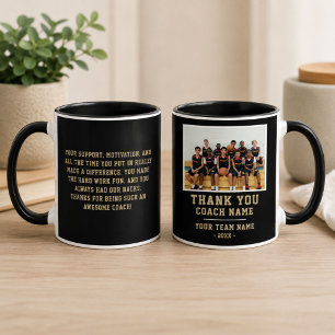 Thank you Coach Team Name Photo Mug