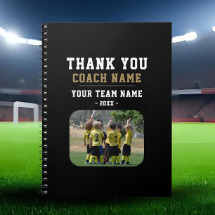 Thank you Coach Team Name Photo Notebook