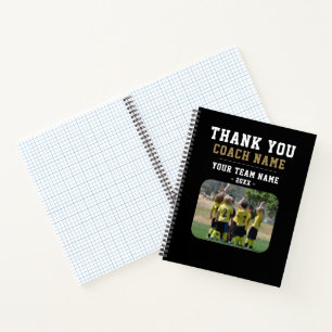 Thank you Coach Team Name Photo Notebook