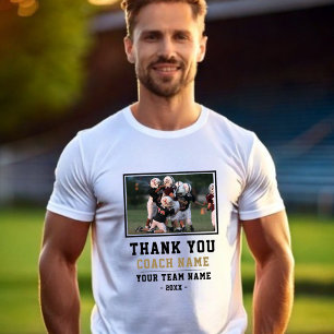 Thank you Coach Team Name Photo T-Shirt