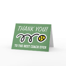 Thank you coach | tennis greeting cards
