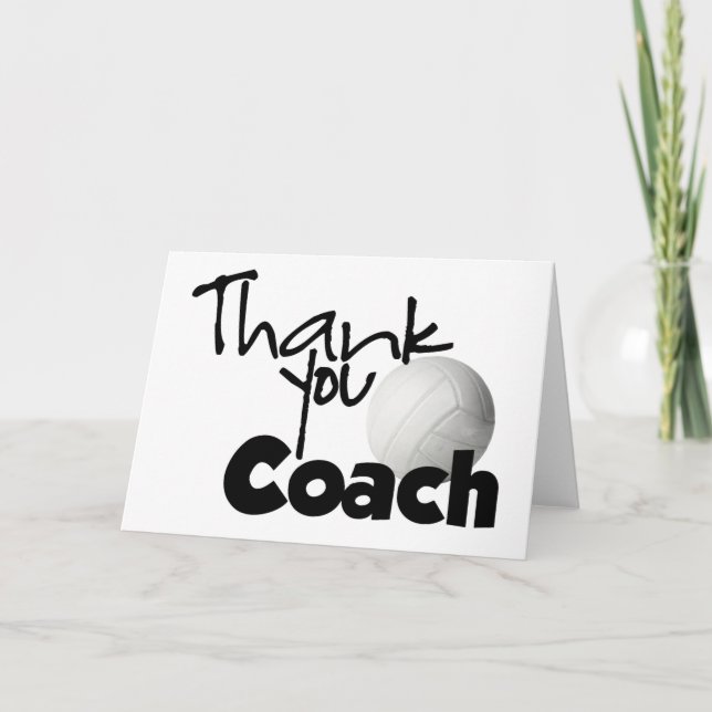 Thank You Coach, Volleyball Card (Front)