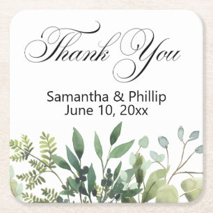 Thank you coaster wedding favors
