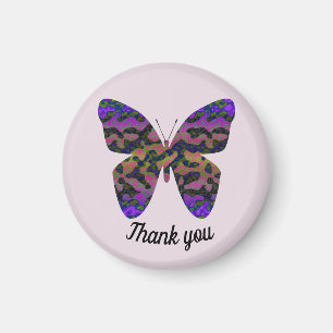 Thank You Colorful Butterfly Pastel Appreciation Magnet