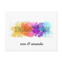 thank you colour Folded Invitation