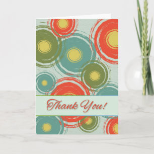 Thank You, Coloured Spirals on Faux Texture You Card