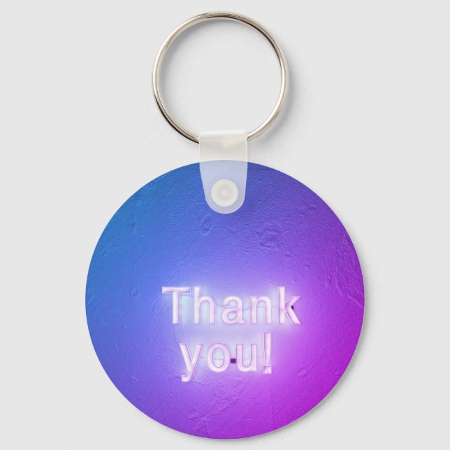  Thank you coloured text keychain (Front)