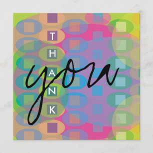 Thank You Colourful Card