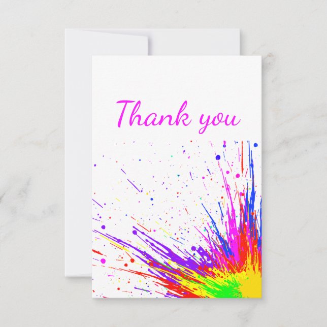 Thank You Colourful Fun Explosion Fireworks (Front)