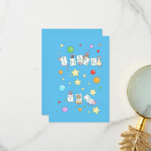 Thank You Colourful Mice Card