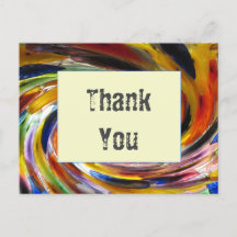 Thank You Colourful Tie-Dye Swirls Appreciation