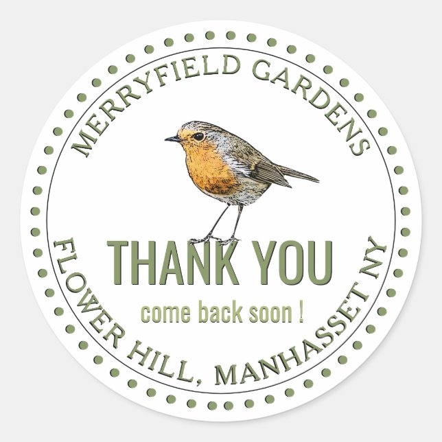 Thank You Come Back Soon Classic Round Sticker (Front)