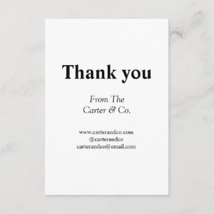 thank you company name from website social emails enclosure card