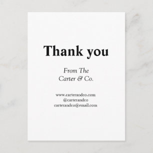 thank you company name from website social emails postcard