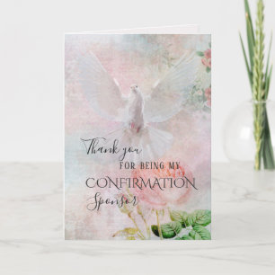 Thank You Confirmation Sponsor Holy Spirit Card