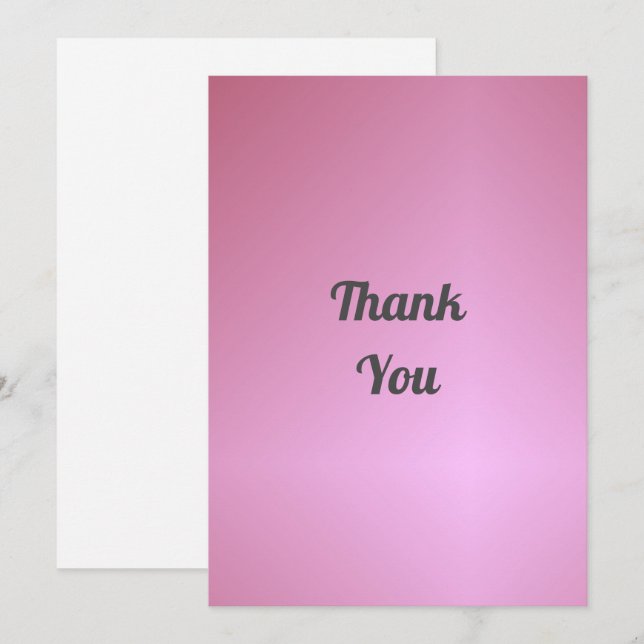 Thank You/Congratulations Thank You Card (Front/Back)