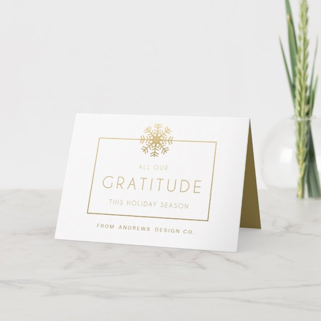 Thank You Corporate Holiday Greeting Card (Front)