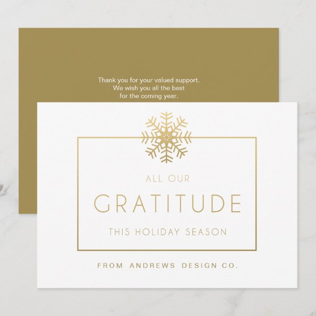 Thank You Corporate Holiday Invitation (Front/Back)